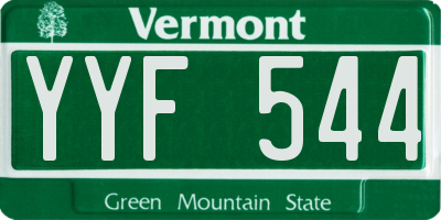 VT license plate YYF544