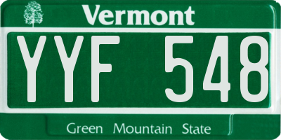 VT license plate YYF548