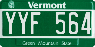 VT license plate YYF564