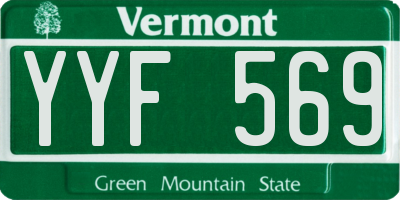 VT license plate YYF569