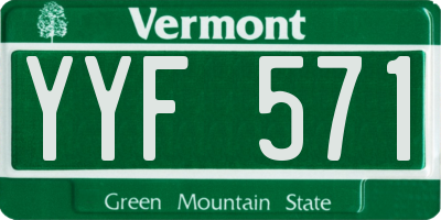 VT license plate YYF571