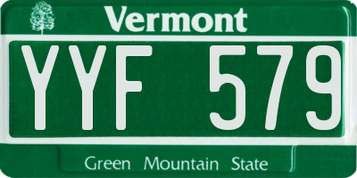 VT license plate YYF579