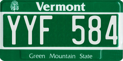 VT license plate YYF584