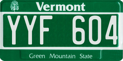 VT license plate YYF604