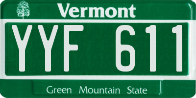 VT license plate YYF611