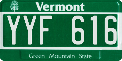 VT license plate YYF616