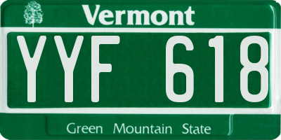 VT license plate YYF618