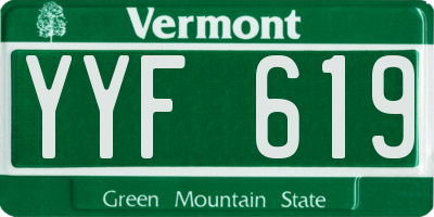 VT license plate YYF619