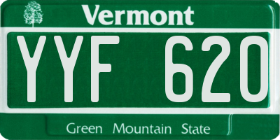 VT license plate YYF620