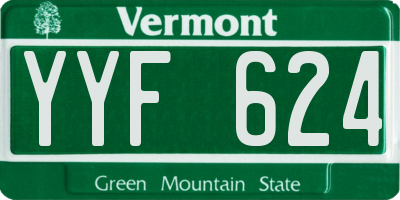 VT license plate YYF624