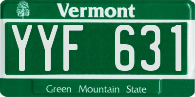VT license plate YYF631