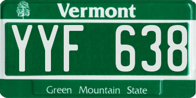 VT license plate YYF638
