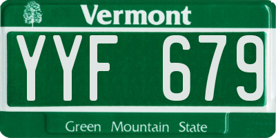 VT license plate YYF679