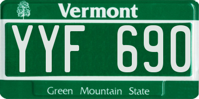 VT license plate YYF690