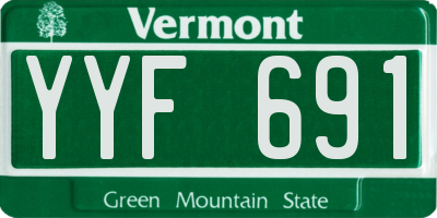 VT license plate YYF691