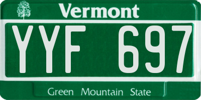 VT license plate YYF697