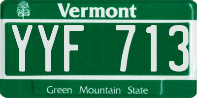 VT license plate YYF713