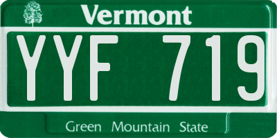 VT license plate YYF719