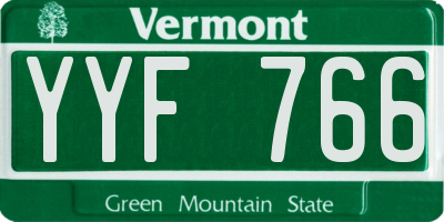 VT license plate YYF766