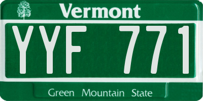 VT license plate YYF771