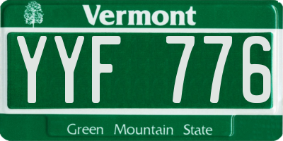 VT license plate YYF776