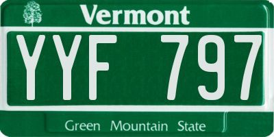 VT license plate YYF797