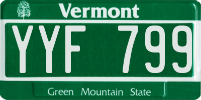 VT license plate YYF799