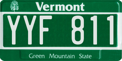 VT license plate YYF811