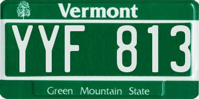 VT license plate YYF813