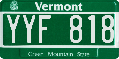 VT license plate YYF818