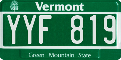 VT license plate YYF819