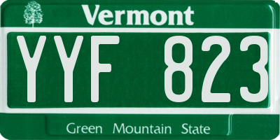 VT license plate YYF823