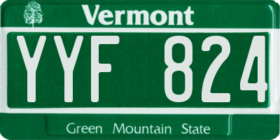 VT license plate YYF824