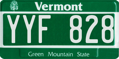 VT license plate YYF828