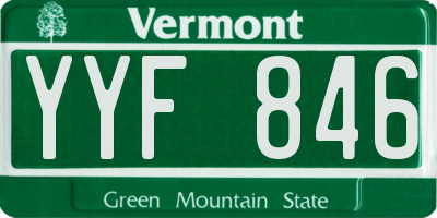 VT license plate YYF846