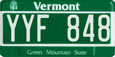 VT license plate YYF848