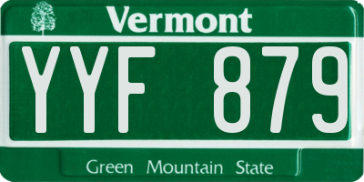 VT license plate YYF879