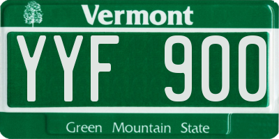 VT license plate YYF900