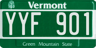 VT license plate YYF901