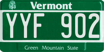 VT license plate YYF902