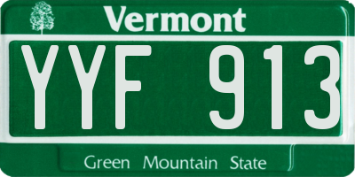 VT license plate YYF913