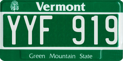 VT license plate YYF919