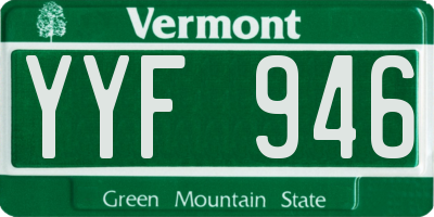 VT license plate YYF946