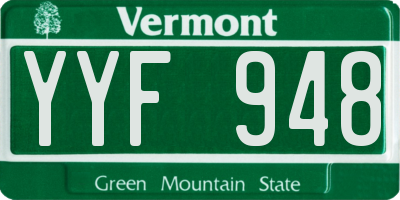 VT license plate YYF948