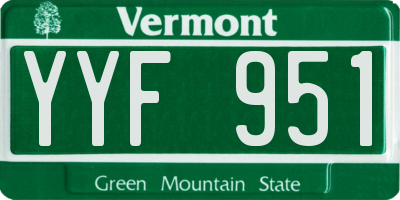 VT license plate YYF951