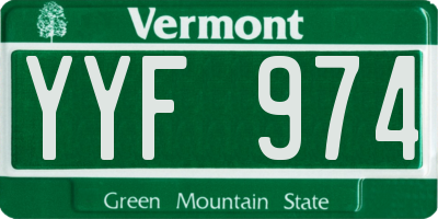 VT license plate YYF974