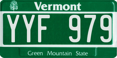VT license plate YYF979