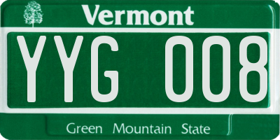 VT license plate YYG008