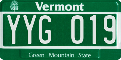 VT license plate YYG019