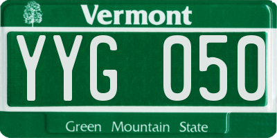 VT license plate YYG050